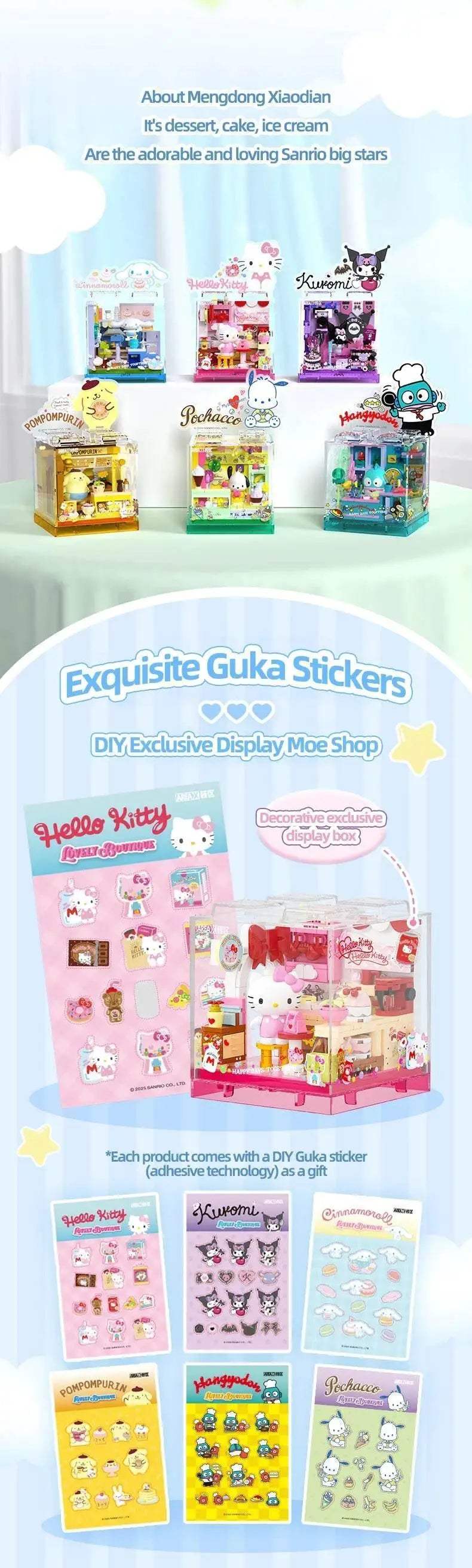 Sanrio Building Blocks Hellokitty Kuromi Bakery Ocean Restaurant - ToylandEU