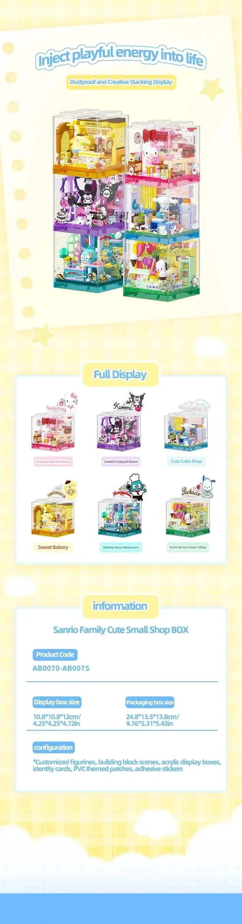 Sanrio Building Blocks Hellokitty Kuromi Bakery Ocean Restaurant - ToylandEU