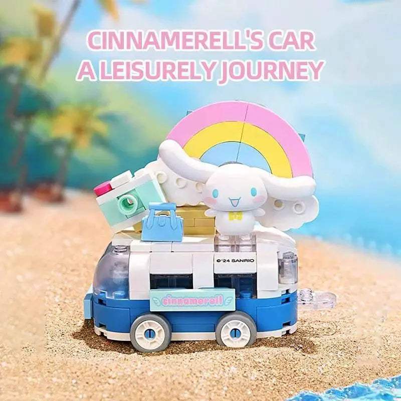 Sanrio Flower Car Series Building Blocks Kuromi Hello Kitty - ToylandEU