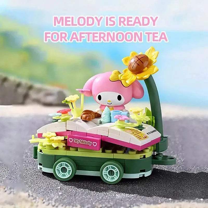 Sanrio Flower Car Series Building Blocks Kuromi Hello Kitty - ToylandEU