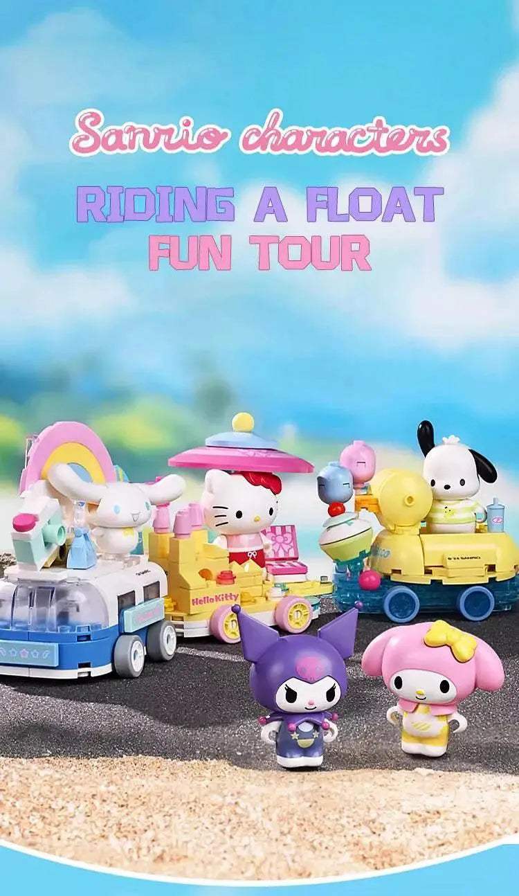 Sanrio Flower Car Series Building Blocks Kuromi Hello Kitty - ToylandEU