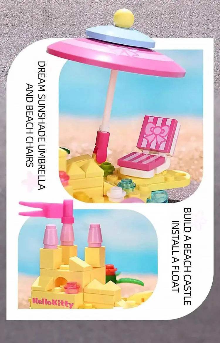 Sanrio Flower Car Series Building Blocks Kuromi Hello Kitty - ToylandEU