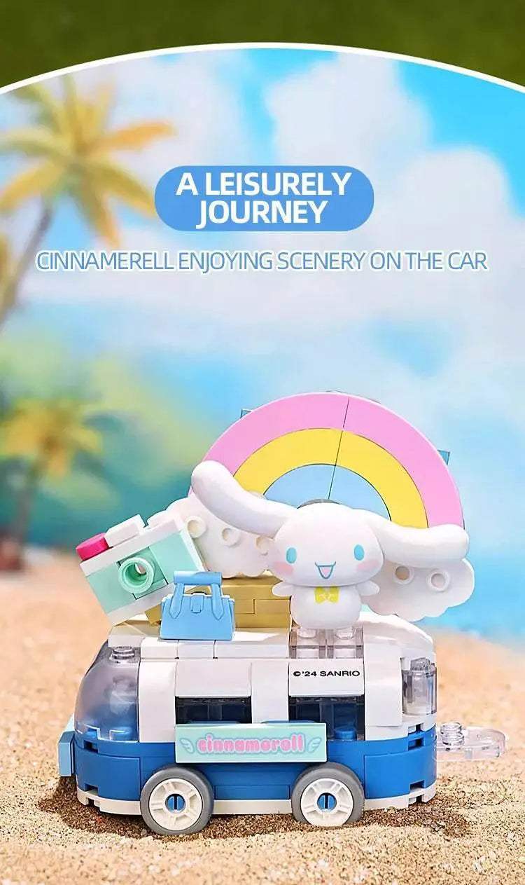 Sanrio Flower Car Series Building Blocks Kuromi Hello Kitty - ToylandEU