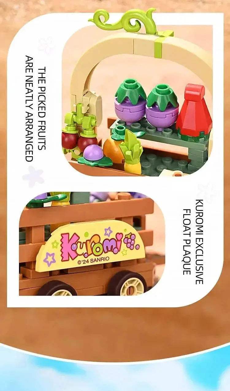 Sanrio Flower Car Series Building Blocks Kuromi Hello Kitty - ToylandEU