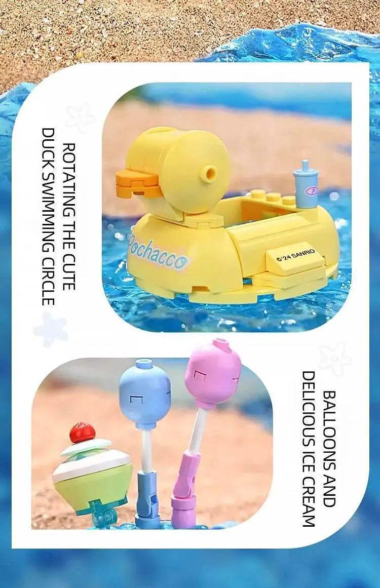 Sanrio Flower Car Series Building Blocks Kuromi Hello Kitty - ToylandEU
