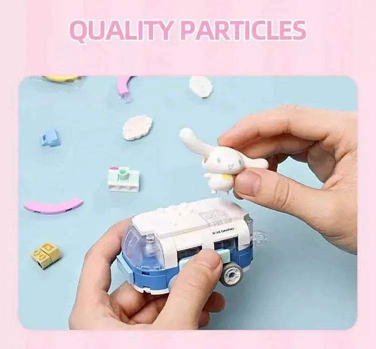 Sanrio Flower Car Series Building Blocks Kuromi Hello Kitty - ToylandEU