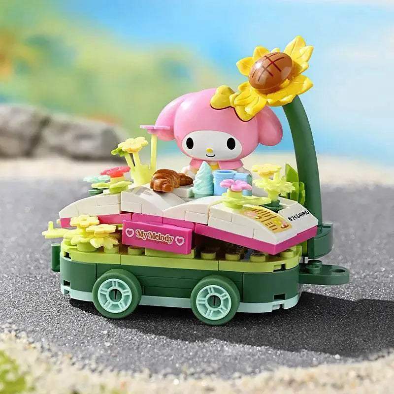 Sanrio Flower Car Series Building Blocks Kuromi Hello Kitty - ToylandEU
