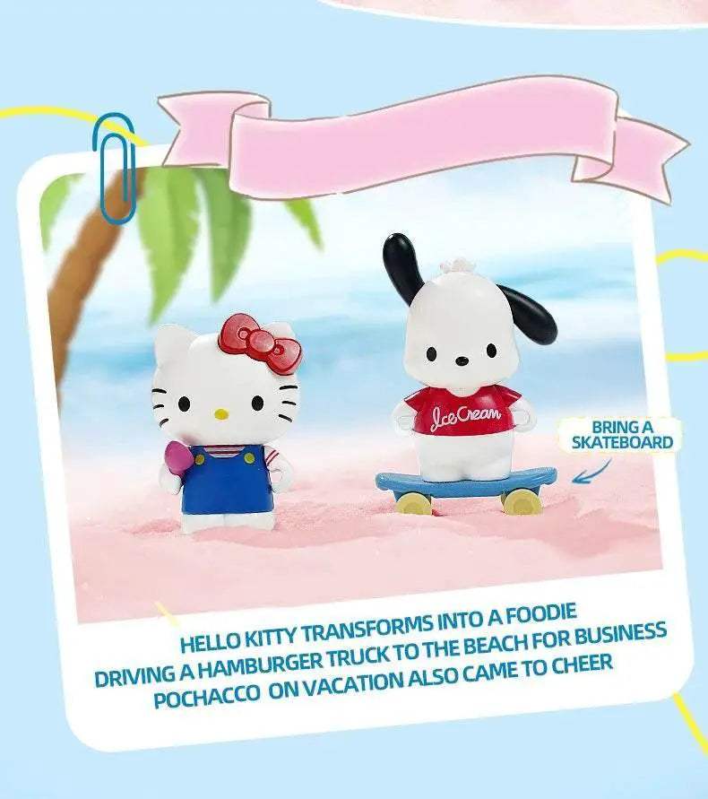 Sanrio Series Building Blocks Hello Kitty Pochacco Burger Car - ToylandEU