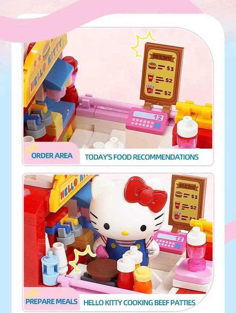 Sanrio Series Building Blocks Hello Kitty Pochacco Burger Car - ToylandEU