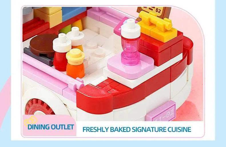 Sanrio Series Building Blocks Hello Kitty Pochacco Burger Car - ToylandEU