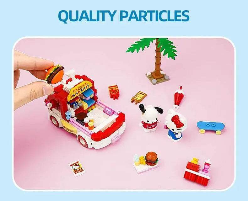 Sanrio Series Building Blocks Hello Kitty Pochacco Burger Car - ToylandEU