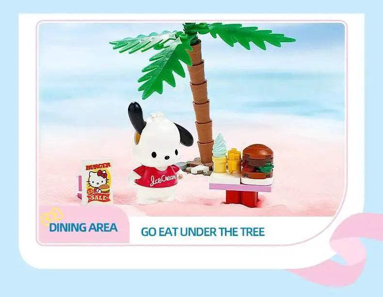 Sanrio Series Building Blocks Hello Kitty Pochacco Burger Car - ToylandEU