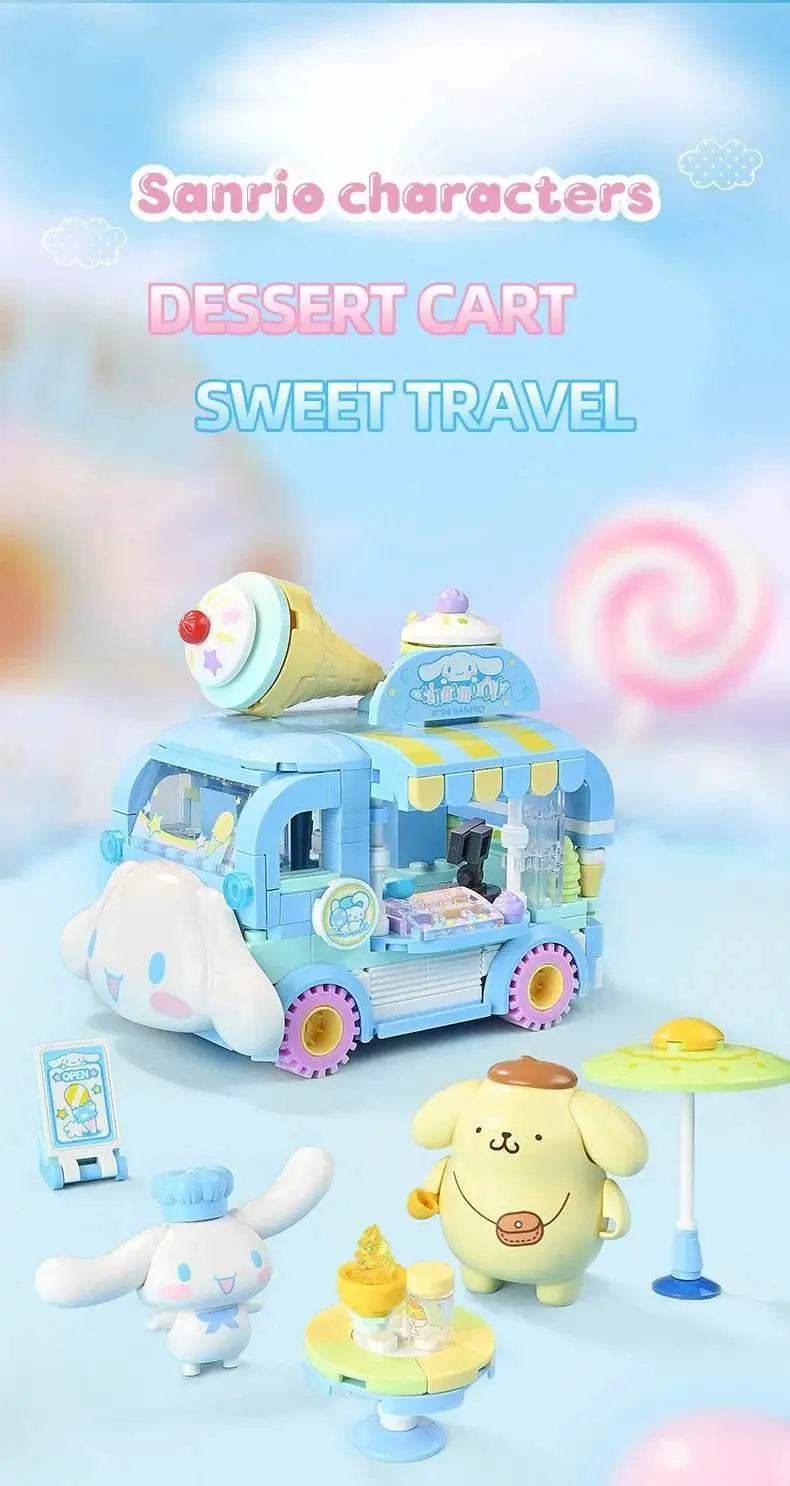 Sanrio Series Building Blocks Hello Kitty Pochacco Burger Car - ToylandEU