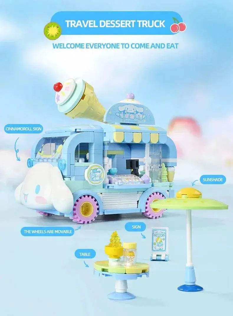 Sanrio Series Building Blocks Hello Kitty Pochacco Burger Car - ToylandEU