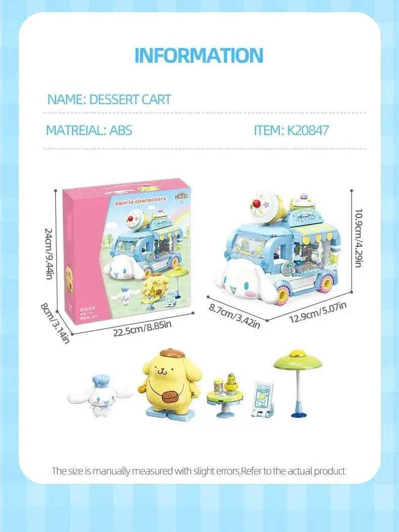 Sanrio Series Building Blocks Hello Kitty Pochacco Burger Car - ToylandEU