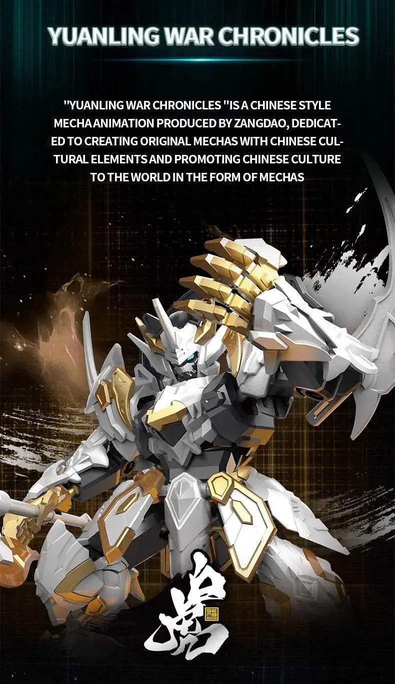 Sembo Block Building Blocks Blue Dragon White Tiger Mecha Toys - ToylandEU