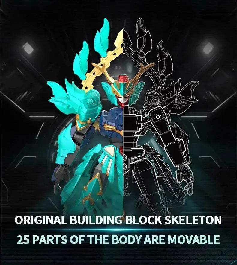 Sembo Block Building Blocks Blue Dragon White Tiger Mecha Toys - ToylandEU