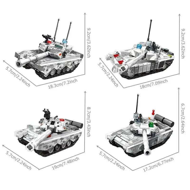 MOC Sembo Military Tank Building Blocks Set For Kids Durable Construction - ToylandEU