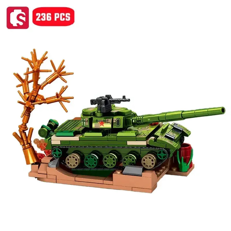 MOC Sembo Military Tank Building Blocks Set For Kids Durable Construction - ToylandEU
