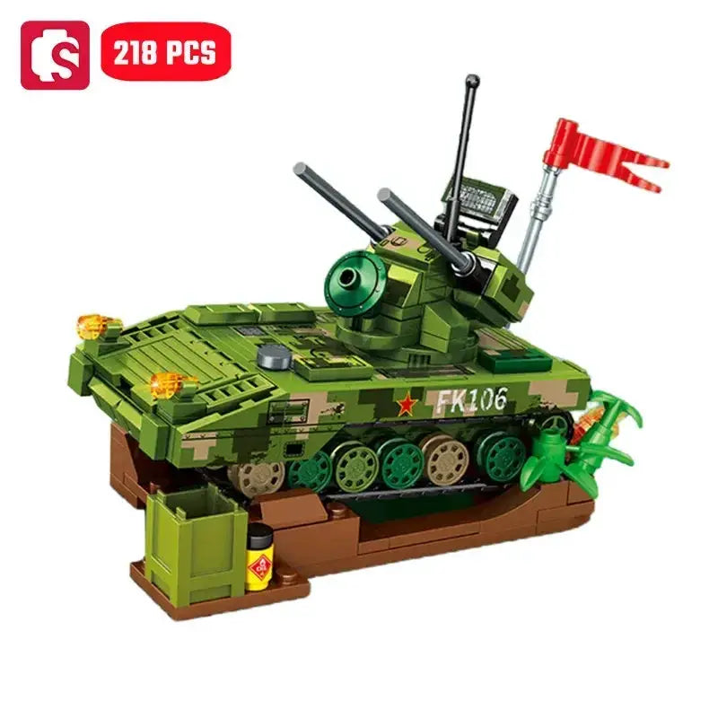 MOC Sembo Military Tank Building Blocks Set For Kids Durable Construction - ToylandEU