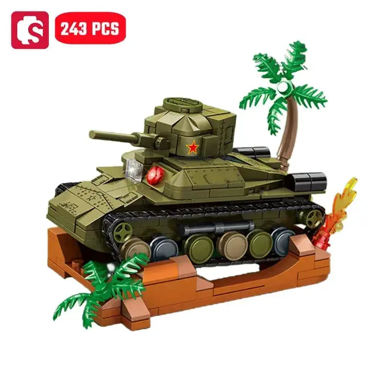 MOC Sembo Military Tank Building Blocks Set For Kids Durable Construction - ToylandEU