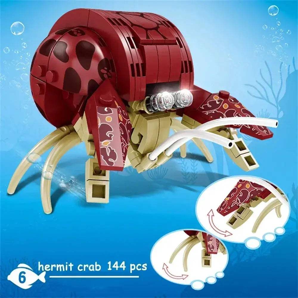 Shark Ocean Building Blocks Educational Toy Develops Coordination - ToylandEU