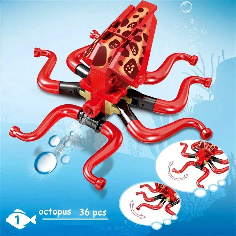 Shark Ocean Building Blocks Educational Toy Develops Coordination - ToylandEU