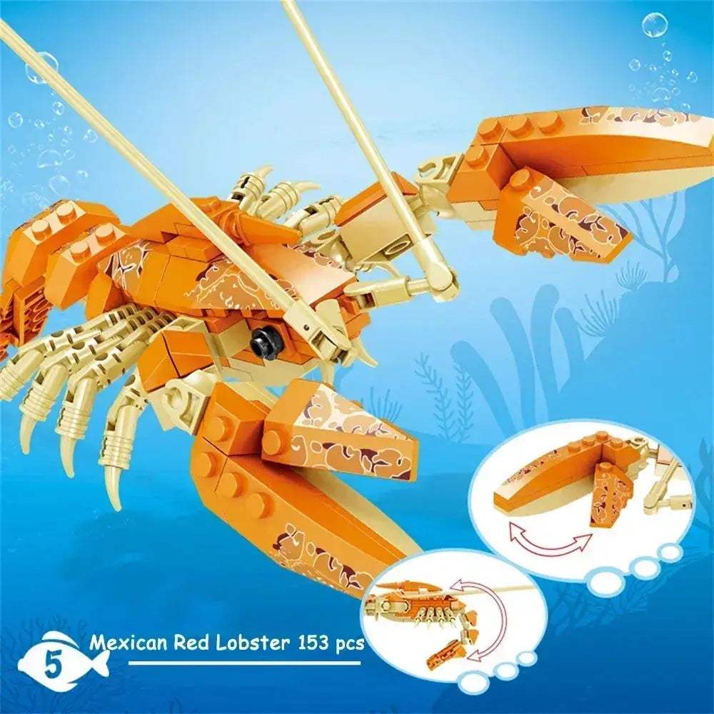 Shark Ocean Building Blocks Educational Toy Develops Coordination - ToylandEU