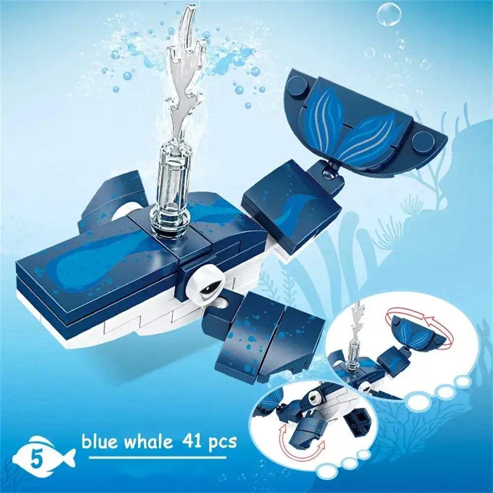 Shark Ocean Building Blocks Educational Toy Develops Coordination - ToylandEU