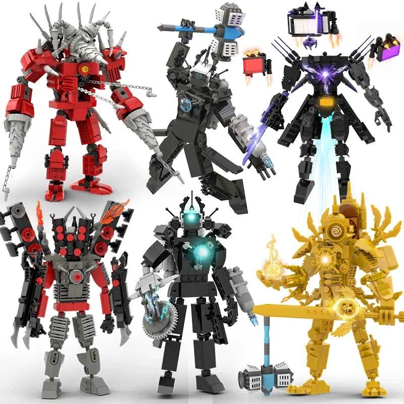 MOC Skibidi Figures Toilet Man Titan Clock King Blocks Set Building Bricks MOC - ToylandEU
