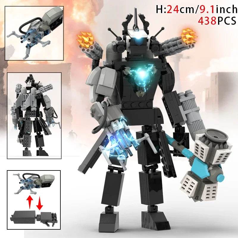 MOC Skibidi Figures Toilet Man Titan Clock King Blocks Set Building Bricks MOC - ToylandEU