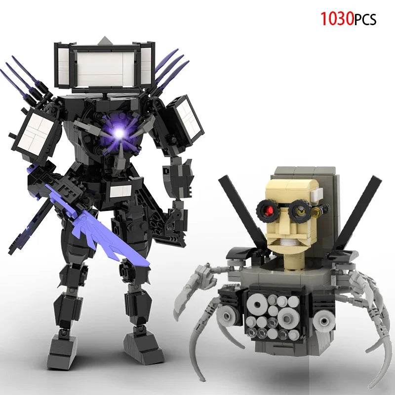 MOC Skibidi Figures Toilet Man Titan Clock King Blocks Set