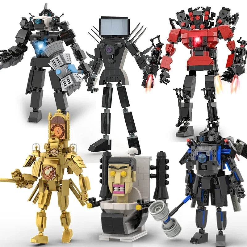 MOC Skibidi Figures Toilet Man Titan Clock King Blocks Set Building Bricks MOC - ToylandEU