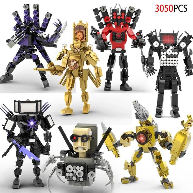 MOC Skibidi Figures Toilet Man Titan Clock King Blocks Set Building Bricks MOC - ToylandEU