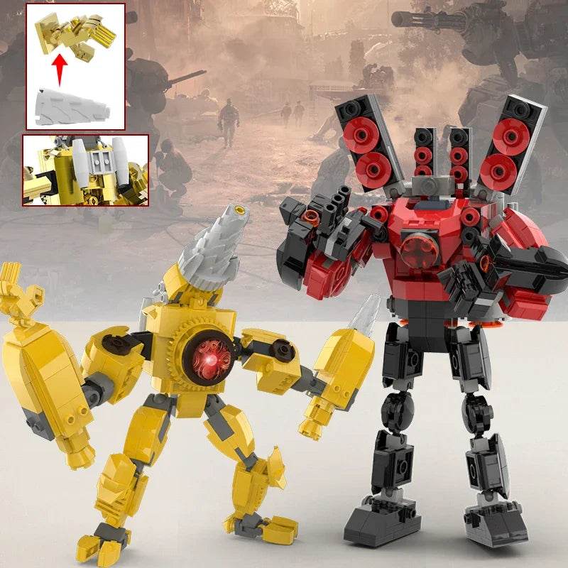 MOC Skibidi Toilet Building Blocks Set for Kids Titan Cameraman Speakerman Model Classic Toys for Boys Birthday Christmas Gifts - ToylandEU