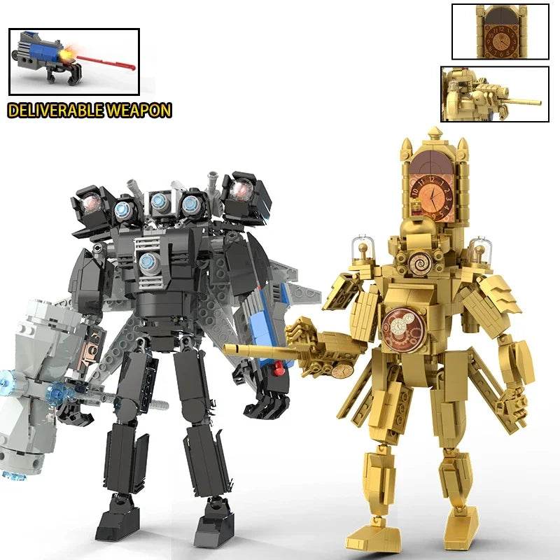 MOC Skibidi Toilet Building Blocks Set for Kids Titan Cameraman Speakerman Model Classic Toys for Boys Birthday Christmas Gifts - ToylandEU