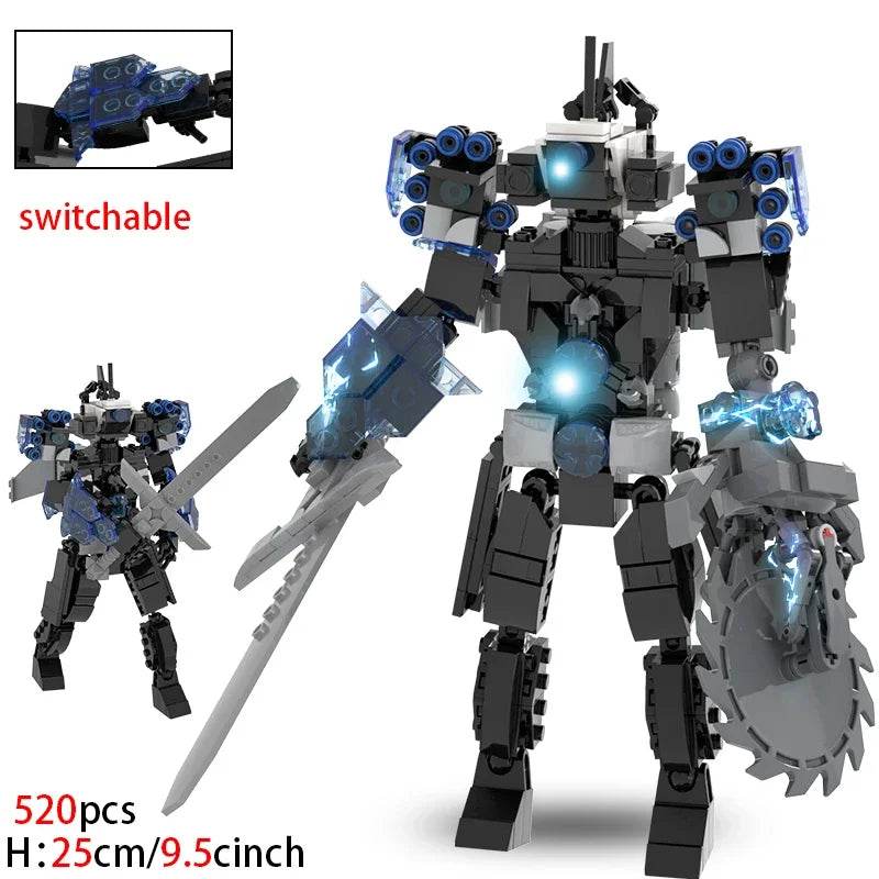 MOC Skibidi Toilet Building Blocks Set for Kids Titan Cameraman Speakerman Model Classic Toys for Boys Birthday Christmas Gifts - ToylandEU