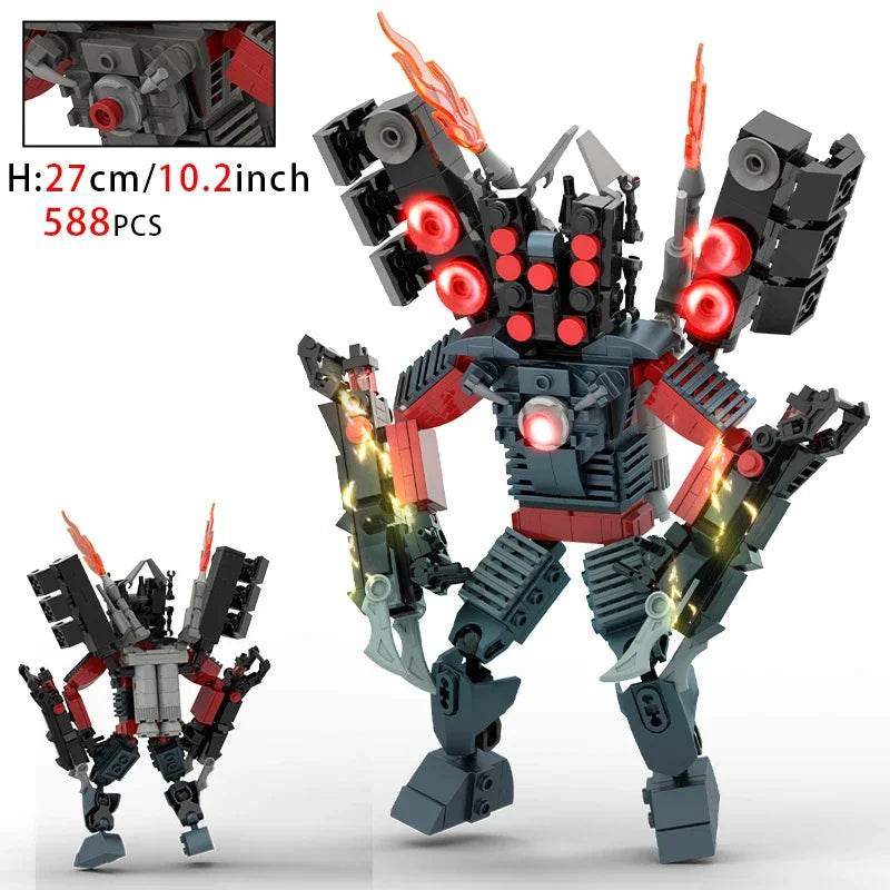 MOC Skibidi Toilet Building Blocks Set for Kids Titan Cameraman Speakerman Model Classic Toys for Boys Birthday Christmas Gifts - ToylandEU