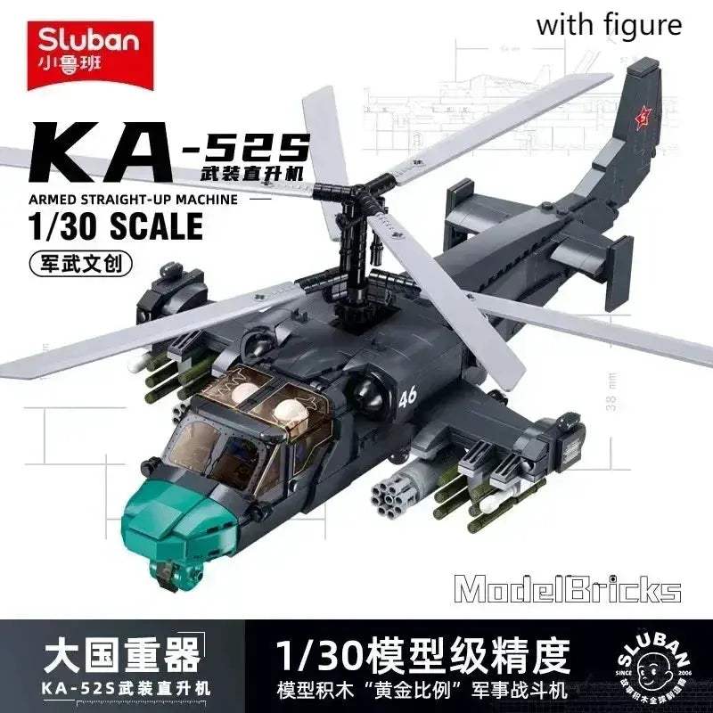 MOC Sluban Fighter Bomber Building Blocks Model Kit For Creative Kids - ToylandEU