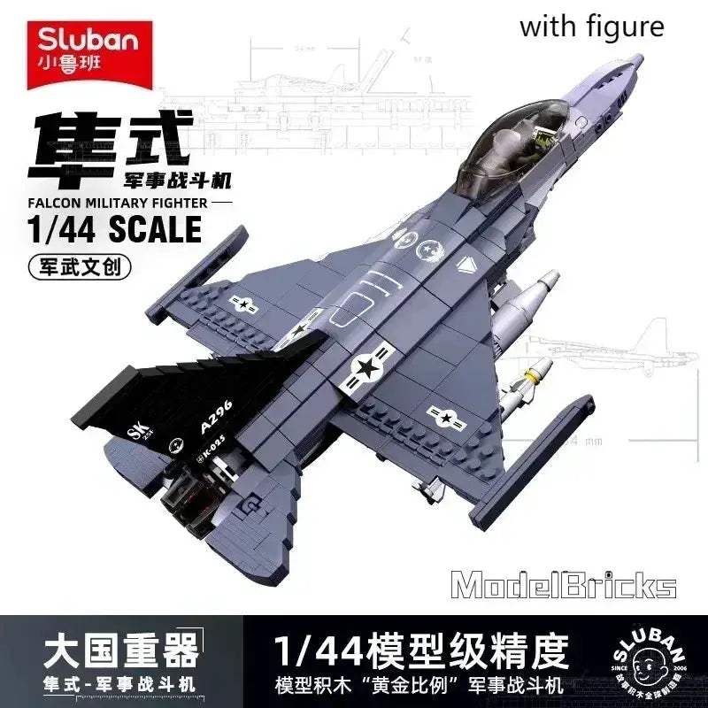 MOC Sluban Fighter Bomber Building Blocks Model Kit For Creative Kids - ToylandEU