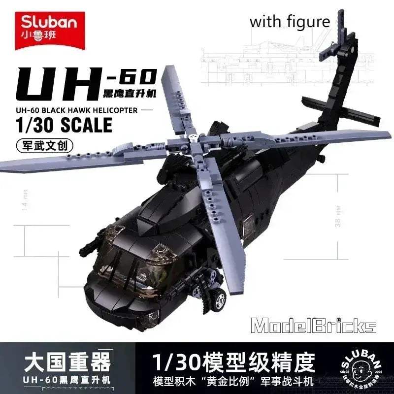 MOC Sluban Fighter Bomber Building Blocks Model Kit For Creative Kids - ToylandEU