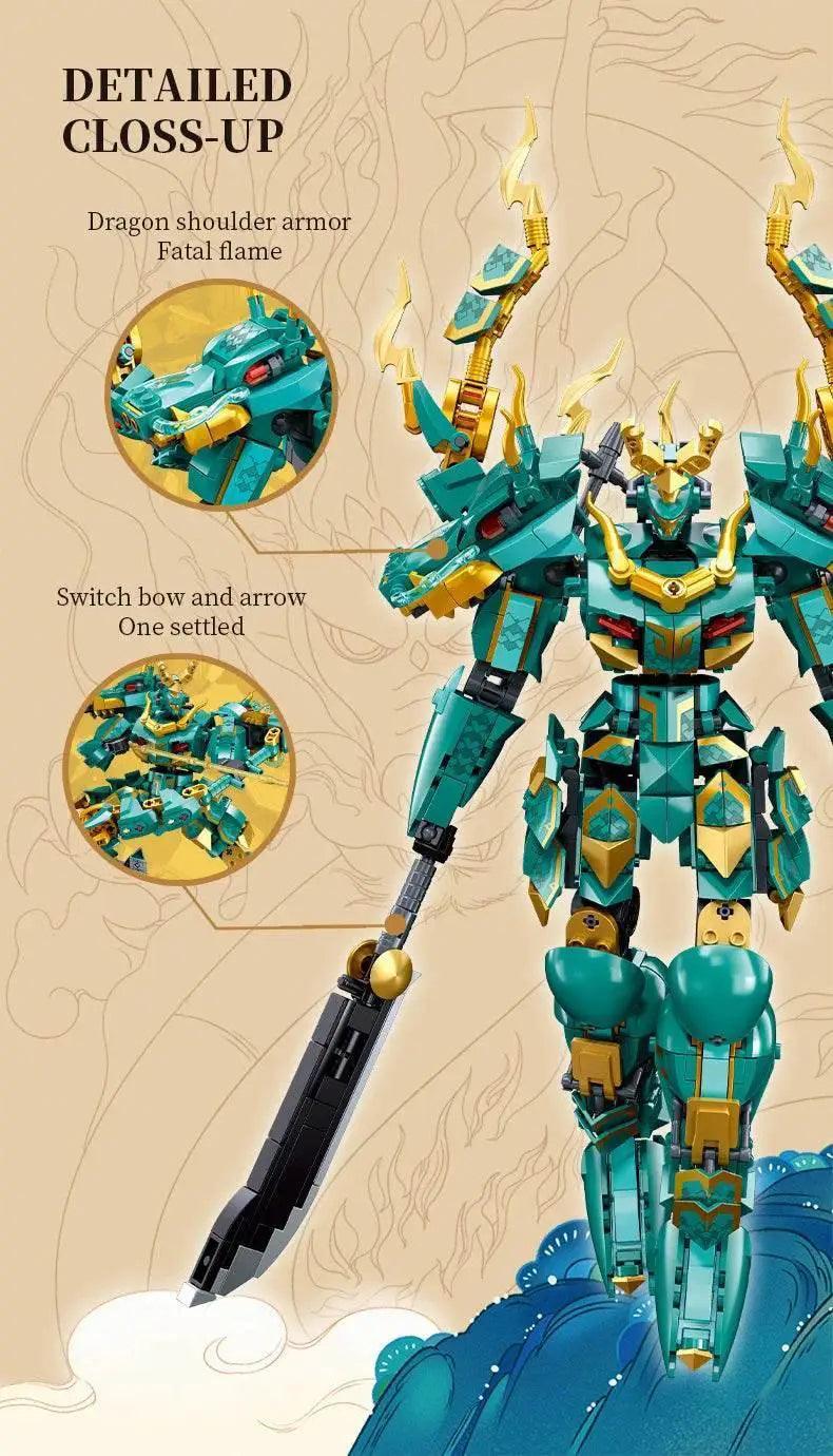  MOC Sluban Qinglong King Mecha Building Blocks Classic Figure Set -  ToylandEU™