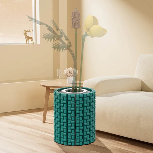 MOC Small and Round Turquoise Flower Vase Building Blocks Gift - ToylandEU