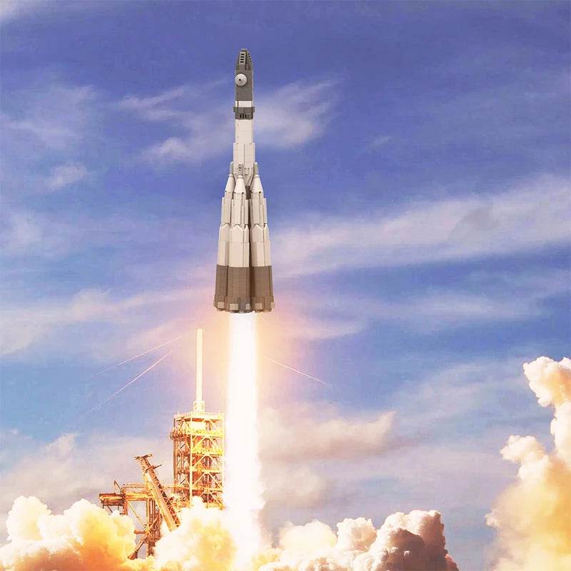 MOC Soviet R-7 Vostok Rocket Building Block Set - 709PCS Educational Kit Building Bricks MOC - ToylandEU