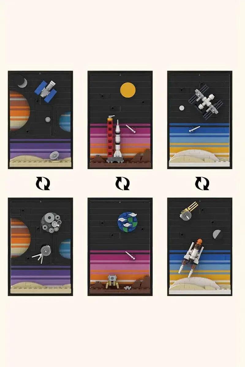  MOC Space Age Story Postcard Building Block Set Gift Building Bricks MOC -  ToylandEU™