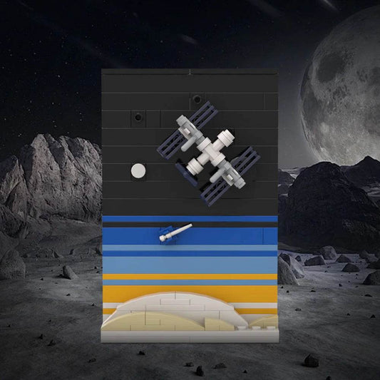 MOC Space Age Story Postcard Building Block Set Gift Building Bricks MOC - ToylandEU