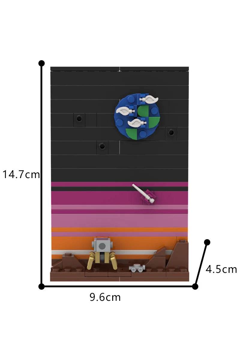 MOC Space Age Story Postcard Building Block Set Gift Building Bricks MOC - ToylandEU