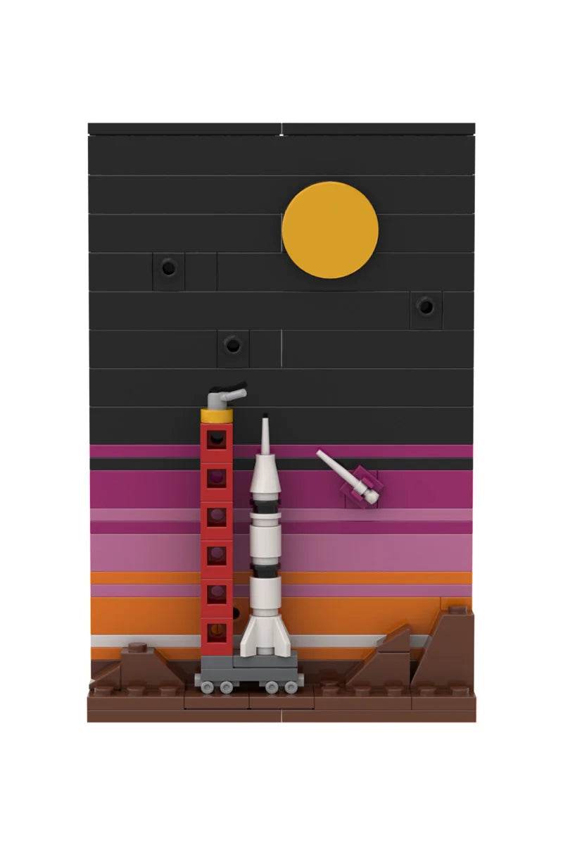 MOC Space Age Story Postcard Building Block Set Gift Building Bricks MOC - ToylandEU