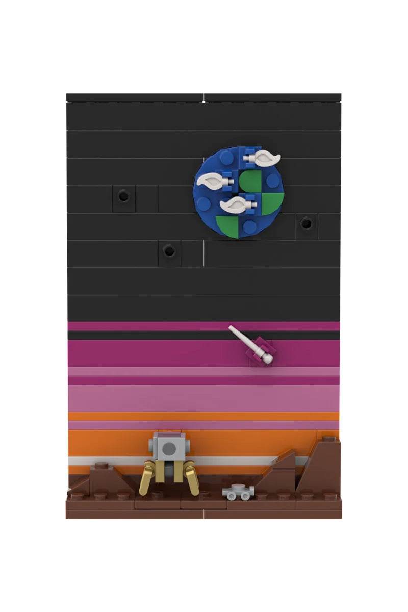 MOC Space Age Story Postcard Building Block Set Gift Building Bricks MOC - ToylandEU