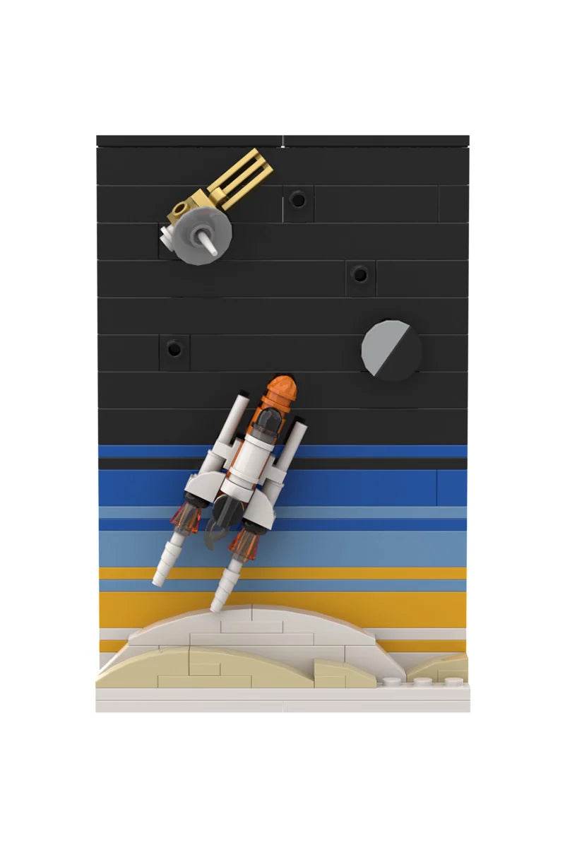 MOC Space Age Story Postcard Building Block Set Gift Building Bricks MOC - ToylandEU